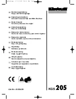 Preview for 1 page of EINHELL KGS 205 Operating Instructions Manual