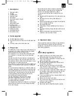 Preview for 11 page of EINHELL KGS 205 Operating Instructions Manual