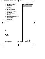 Предварительный просмотр 1 страницы EINHELL LEF 30 Original Operating Instructions