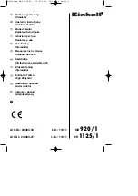 Preview for 1 page of EINHELL MR 1125/1 Operating Instructions Manual