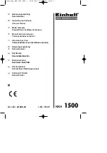 EINHELL NKH 1500 Operating Instructions Manual предпросмотр