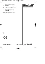 EINHELL NKH 1800 D Original Operating Instructions предпросмотр