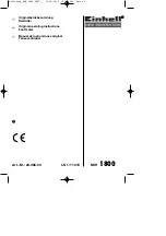 EINHELL NKH 1800 Original Operating Instructions предпросмотр