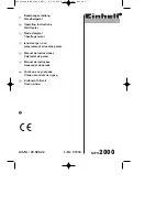 Preview for 1 page of EINHELL NWH 2000 Operating Instructions Manual