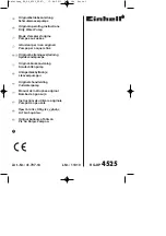 Предварительный просмотр 1 страницы EINHELL RG-DP 4525 Original Operating Instructions