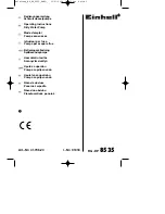 EINHELL RG-DP 8535 Operating Instructions Manual предпросмотр