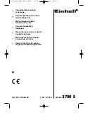 EINHELL RG-EL 2700 E Operating Instructions Manual preview