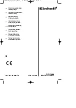 Preview for 1 page of EINHELL RG-GP 1139 Operating Instructions Manual