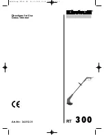 EINHELL RT 300 Directions For Use Manual preview