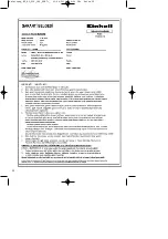 Предварительный просмотр 22 страницы EINHELL RT-AG 180 Original Operating Instructions