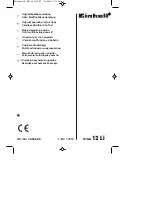 Preview for 53 page of EINHELL RT-CD 12 Li Operating Instructions Manual