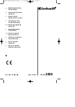 Предварительный просмотр 2 страницы EINHELL RT-PG 2500 Operating Instructions Manual