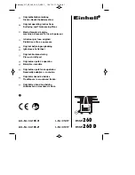 EINHELL RT-SP 260 Operation Instructions Manual preview