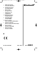 EINHELL RT-TC 430 U Operating Instructions Manual preview