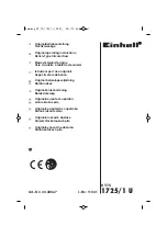 EINHELL RT-TS 1725/1 U Operating Instructions Manual preview