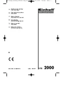 Preview for 1 page of EINHELL STE 2000 Operating Instructions Manual