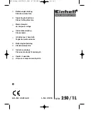 EINHELL STR 250/1L Operating Instructions Manual предпросмотр