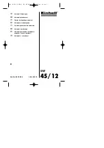 Предварительный просмотр 1 страницы EINHELL SW 45/12 Manual