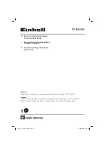 Preview for 1 page of EINHELL TC-BD 350 Original Operating Instructions