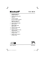 Предварительный просмотр 1 страницы EINHELL TC-ID 1000 KIT Original Operating Instructions