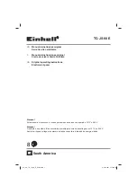 Предварительный просмотр 1 страницы EINHELL TC-JS 60 E Original Operating Instructions