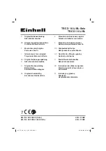 Предварительный просмотр 1 страницы EINHELL TE-CD 18 Li BL Original Operating Instructions