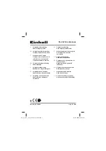 EINHELL TE-CW 18 Li BL-Solo Original Operating Instructions предпросмотр