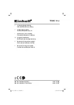 Предварительный просмотр 1 страницы EINHELL TE-MG 18 Li Operating Instructions Manual