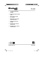 Предварительный просмотр 1 страницы EINHELL TH-JS 85 Operating Instructions Manual