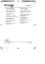 Предварительный просмотр 1 страницы EINHELL TH-MS 2112 Original Operating Instructions