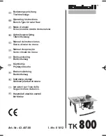 Preview for 1 page of EINHELL TK 800 Operating Instructions Manual