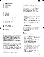 Preview for 13 page of EINHELL TK 800 Operating Instructions Manual