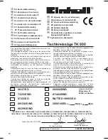 Предварительный просмотр 82 страницы EINHELL TK 800 Operating Instructions Manual