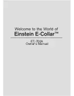 Предварительный просмотр 1 страницы Einstein E-Collar ET-700A Owner'S Manual