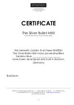 Предварительный просмотр 6 страницы Einstein The Silver Bullet MKII Manual