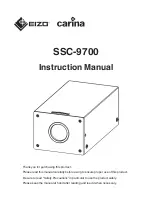 Предварительный просмотр 1 страницы Eizo carina SSC-9700 Instruction Manual