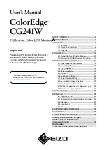 Eizo COLOR EDGE CG241W User Manual предпросмотр