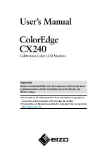 Eizo Color Edge CX240 User Manual предпросмотр