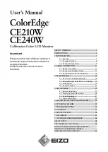 Eizo ColorEdge CE210W User Manual preview