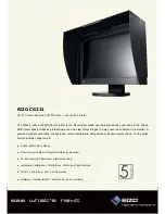 Предварительный просмотр 1 страницы Eizo ColorEdge CG221 Specification Sheet