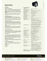 Предварительный просмотр 2 страницы Eizo ColorEdge CG221 Specification Sheet