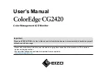 Eizo ColorEdge CG2420 User Manual preview