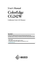 Eizo ColorEdge CG242W User Manual preview