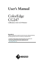 Preview for 1 page of Eizo ColorEdge CG247 User Manual