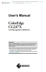 Предварительный просмотр 1 страницы Eizo ColorEdge CG247X User Manual