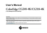 Eizo ColorEdge CG248-4K User Manual preview