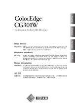 Eizo COLOREDGE CG301W Setup Manual preview