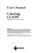 Eizo COLOREDGE CG303W User Manual preview