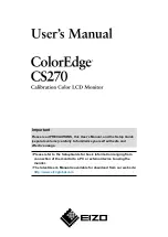 Eizo ColorEdge CS270 User Manual preview