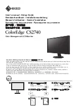 Eizo ColorEdge CS2740 User Manual & Setup Manual предпросмотр